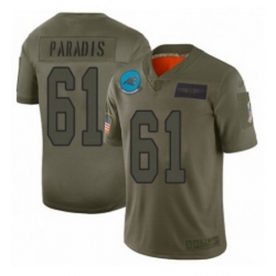 Womens Carolina Panthers 61 Matt Paradis Limited Camo 2019 Salute to Service Football Jersey