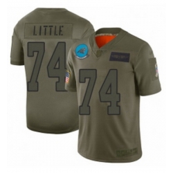 Womens Carolina Panthers 74 Greg Little Limited Camo 2019 Salute to Service Football Jersey