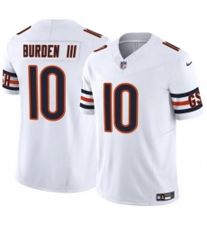 Men Chicago Bears 10 Luther Burden III White 2025 F U S E Vapor Untouchable Limited Stitched Football Jersey Men Chicago Bears 10 Luther Burden III White 2025 F U S E Vapor Untouchable Limited Stitched Football Jersey