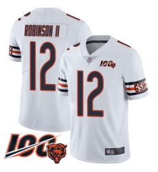 Men Chicago Bears 12 Allen Robinson White Vapor Untouchable Limited Player 100th Season Football Jersey 