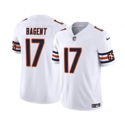 Men Chicago Bears 17 Tyson Bagent White 2023 F U S E  Vapor Untouchable Limited Stitched Football Jersey