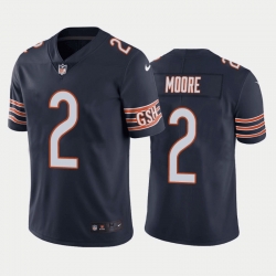 Men Chicago Bears 2 D J  Moore Navy Vapor Untouchable Stitched Football Jersey