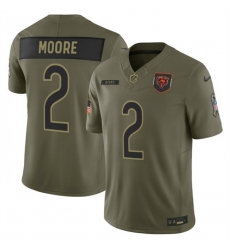 Men Chicago Bears 2 D J Moore Olive 2025 F U S E Salute to Service Limited Stitched Football Jersey Men Chicago Bears 2 D J Moore Olive 2025 F U S E Salute to Service Limited Stitched Football Jersey