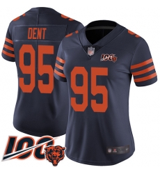 Women Chicago Bears 95 Richard Dent Limited Navy Blue Rush Vapor Untouchable 100th Season Football Jersey