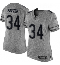Womens Nike Chicago Bears 34 Walter Payton Limited Gray Gridiron NFL Jersey