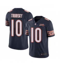 Youth Chicago Bears 10 Mitchell Trubisky Navy Blue Team Color 100th Season Limited Football Jersey