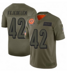 Men Cincinnati Bengals 42 Clayton Fejedelem Limited Camo 2019 Salute to Service Football Jersey