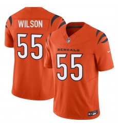 Men Cincinnati Bengals 55 Logan Wilson Orange 2025 F U S E  Vapor Untouchable Limited Stitched Football Jersey Men Cincinnati Bengals 55 Logan Wilson Orange 2025 F U S E  Vapor Untouchable Limited Stitched Football Jersey