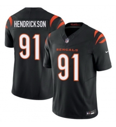 Men Cincinnati Bengals 91 Trey Hendrickson Black 2025 F U S E  Vapor Untouchable Limited Stitched Football Jersey