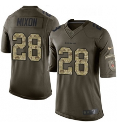 Mens Nike Cincinnati Bengals 28 Joe Mixon Limited Green Salute to Service NFL Jersey