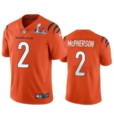 Nike Cincinati Bengals 2 Evan McPherson Orange 2022 Super Bowl LVI Vapor Limited Jersey