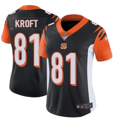 Nike Bengals #81 Tyler Kroft Black Team Color Womens Stitched NFL Vapor Untouchable Limited Jersey