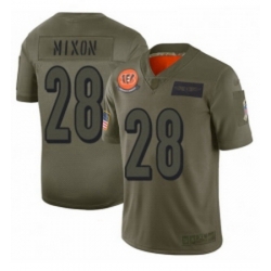 Womens Cincinnati Bengals 28 Joe Mixon Limited Camo 2019 Salute to Service Football Jersey