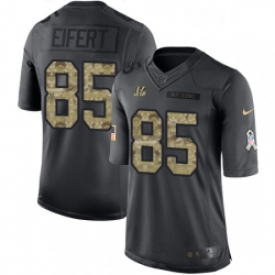 Youth Nike Cincinnati Bengals 85 Tyler Eifert Limited Black 2016 Salute to Service NFL Jersey