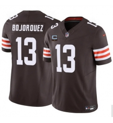 Men Cleveland Browns 13 Corey Bojorquez Brown 2025 F U S E  With 1 Star C Patch Vapor Limited Stitched Football Jersey