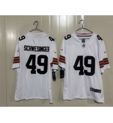 Men Cleveland Browns 49 Carson Schwesinger White 2026 Vapor Limited Stitched Football Jersey Men Cleveland Browns 49 Carson Schwesinger White 2026 Vapor Limited Stitched Football Jersey