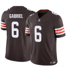 Men Cleveland Browns 6 Dillon Gabriel Brown 2026 F U S E Vapor Limited Stitched Football Jersey Men Cleveland Browns 6 Dillon Gabriel Brown 2026 F U S E Vapor Limited Stitched Football Jersey