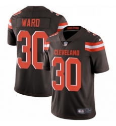 Mens Nike Cleveland Browns 30 Denzel Ward Brown Team Color Vapor Untouchable Limited Player NFL Jersey