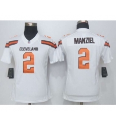 nike women nfl jerseys cleveland browns 2 manziel white[nike limited][new style]