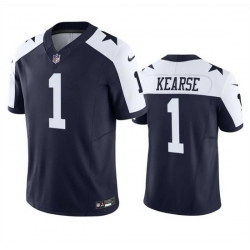 Men Dallas Cowboys 1 Jayron Kearse Navy White 2023 F U S E  Vapor Limited Stitched Football Jersey