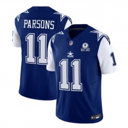 Men Dallas Cowboys 11 Micah Parsons 2023 F U S E  Navy With Established In 1960 Patch Stitched Football Jersey