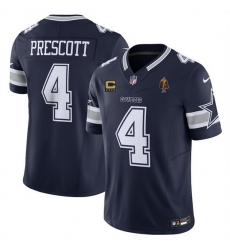 Men Dallas Cowboys 4 Dak Prescott Navy 2025 F U S E With 4 star C Patch And Walter Payton Patch Vapor Limited Stitched Football Jersey Men Dallas Cowboys 4 Dak Prescott Navy 2025 F U S E With 4 star C Patch And Walter Payton Patch Vapor Limited Stitched Football Jersey