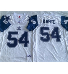 Men Dallas Cowboys 54 Randy White White Throwback Stitched Football Jersey Men Dallas Cowboys 54 Randy White White Throwback Stitched Football Jersey