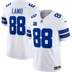 Men Dallas Cowboys 88 CeeDee Lamb White 2025 F U S E  With 1 Star C Patch Vapor Limited Stitched Football Jersey