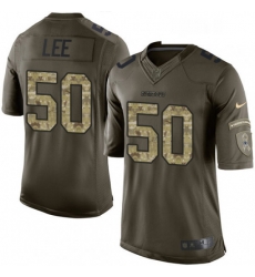 Mens Nike Dallas Cowboys 50 Sean Lee Limited Green Salute to Service NFL Jersey