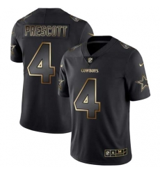 Nike Cowboys 4 Dak Prescott Black Gold Vapor Untouchable Limited Jersey