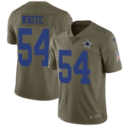 Nike Cowboys #54 Randy White Olive Mens Stitched NFL Limited 2017 Salute To Service Jersey