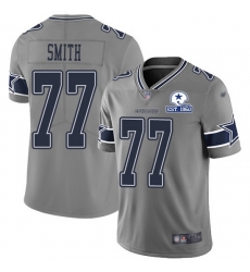 Nike Cowboys 77 Tyron Smith Gray Men Stitched With Established In 1960 Patch NFL Limited Inverted Legend Jersey