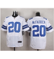 Nike Dallas Cowboys #20 Darren McFadden White Mens Stitched NFL Elite Jersey