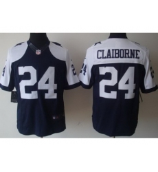 Nike Dallas Cowboys 24 Morris Claiborne Blue LIMITED Thankgivings NFL Jersey
