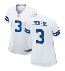 Women Dallas Cowboys 3 George Pickens White vapor Limited jersey Women Dallas Cowboys 3 George Pickens White vapor Limited jersey