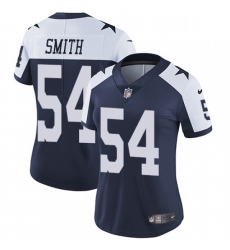 Womens Nike Dallas Cowboys 54 Jaylon Smith Navy Blue Throwback Alternate Vapor Untouchable Limited Player NFL Jersey