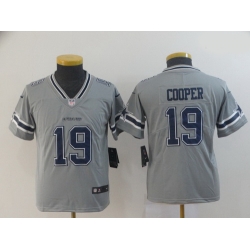 Youth Nike Cowboys 19 Amari Cooper Gray Inverted Legend Limited Jersey