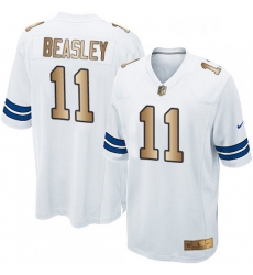 Youth Nike Dallas Cowboys 11 Cole Beasley Elite WhiteGold NFL Jersey