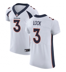 Broncos 3 Drew Lock White Men Stitched Football Vapor Untouchable Elite Jersey