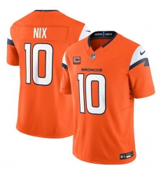 Men Denver Broncos 10 Bo Nix Orange 2025 F U S E With 2 Star C Patch Vapor Limited Stitched Football Jersey Men Denver Broncos 10 Bo Nix Orange 2025 F U S E With 2 Star C Patch Vapor Limited Stitched Football Jersey