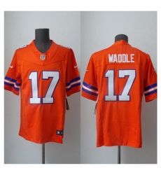 Men Denver Broncos 17 Jaylen Waddle Orange 2026 F U S E Mile High Collection 1977 Throwback Vapor Limited Stitched Football Jersey Men Denver Broncos 17 Jaylen Waddle Orange 2026 F U S E Mile High Collection 1977 Throwback Vapor Limited Stitched Football Jersey