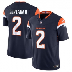 Men Denver Broncos 2 Pat Surtain II Navy 2024 F U S E Alternate Vapor Limited Stitched Football Jersey