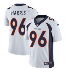 Nike Broncos 96 Shelby Harris White Men Stitched NFL Vapor Untouchable Limited Jersey