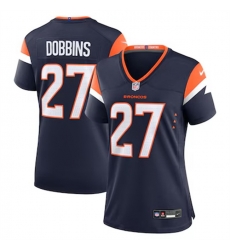 Women Denver Broncos 27 J K  Dobbins Navy 2025 Alternate Stitched Game Jersey 