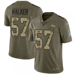 Youth Nike Broncos #57 Demarcus Walker Olive Camo Stitched NFL Limited 2017 Salute to Service Jersey