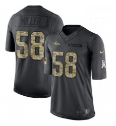 Youth Nike Denver Broncos 58 Von Miller Limited Black 2016 Salute to Service NFL Jersey