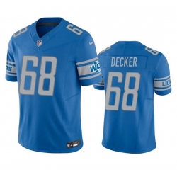 Men Detroit Lions 68 Taylor Decker Blue 2023 F U S E  Vapor Untouchable Limited Stitched Jersey