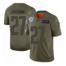 Womens Detroit Lions 27 Justin Coleman Limited Camo 2019 Salute to Service Football Jersey