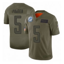 Womens Detroit Lions 5 Matt Prater Limited Camo 2019 Salute to Service Football Jersey