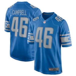 Youth Detroit Lions 46 Jack Campbell Blue 2023 Draft Stitched Game Jersey